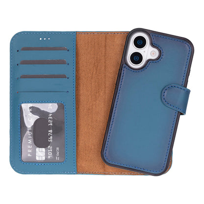 UnBranded Magic iPhone 17 Leather Detachable Wallet Case Blue