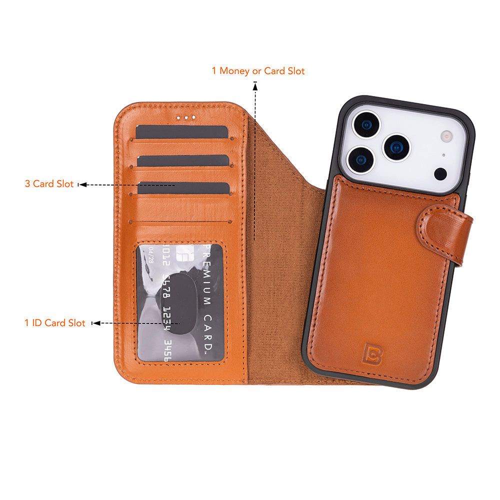 Bouletta Magic iPhone 17 Pro Detachable Leather Wallet Case