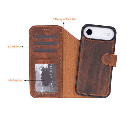 UnBranded Magic iPhone 17 Air Leather Detachable Wallet Case