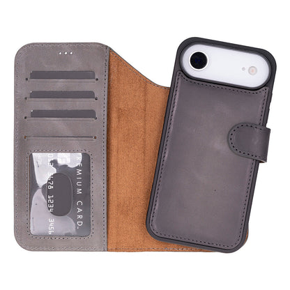 UnBranded Magic iPhone 17 Air Leather Detachable Wallet Case Gray