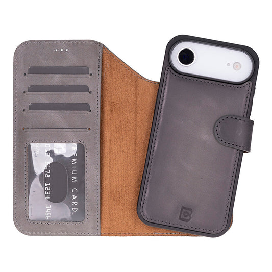 Bouletta Magic iPhone 17 Air Detachable Leather Wallet Case Gray