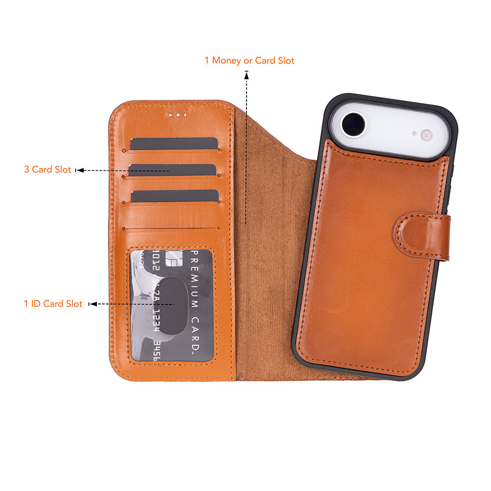 UnBranded Magic iPhone 17 Air Leather Detachable Wallet Case