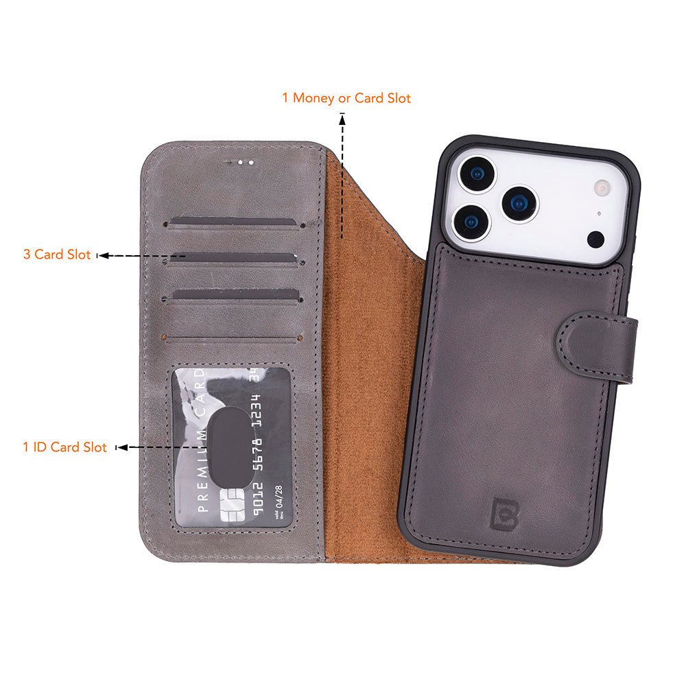 Bouletta Magic iPhone 17 Pro Detachable Leather Wallet Case