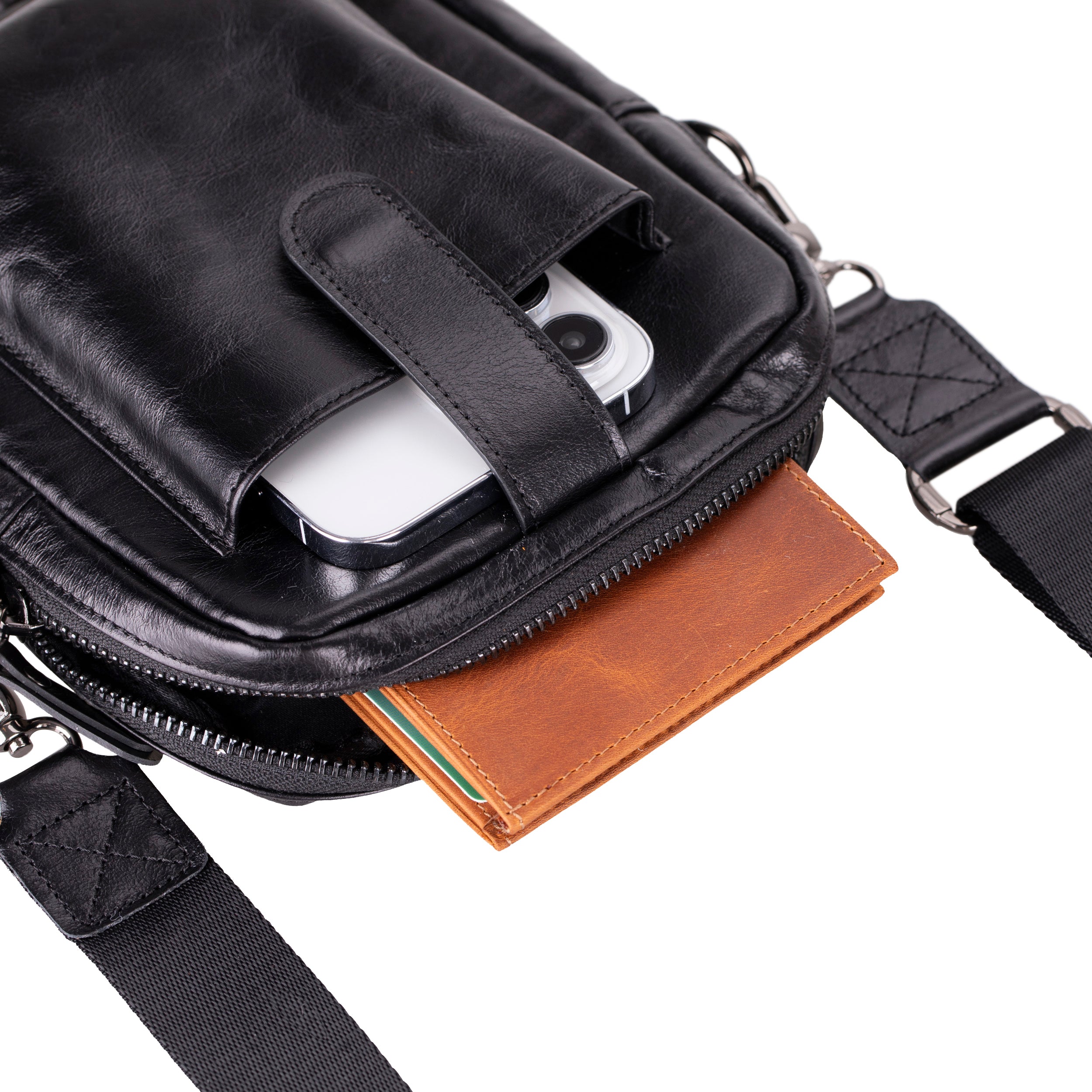 Bayelon Pisa Genuine Leather Crossbody Bag