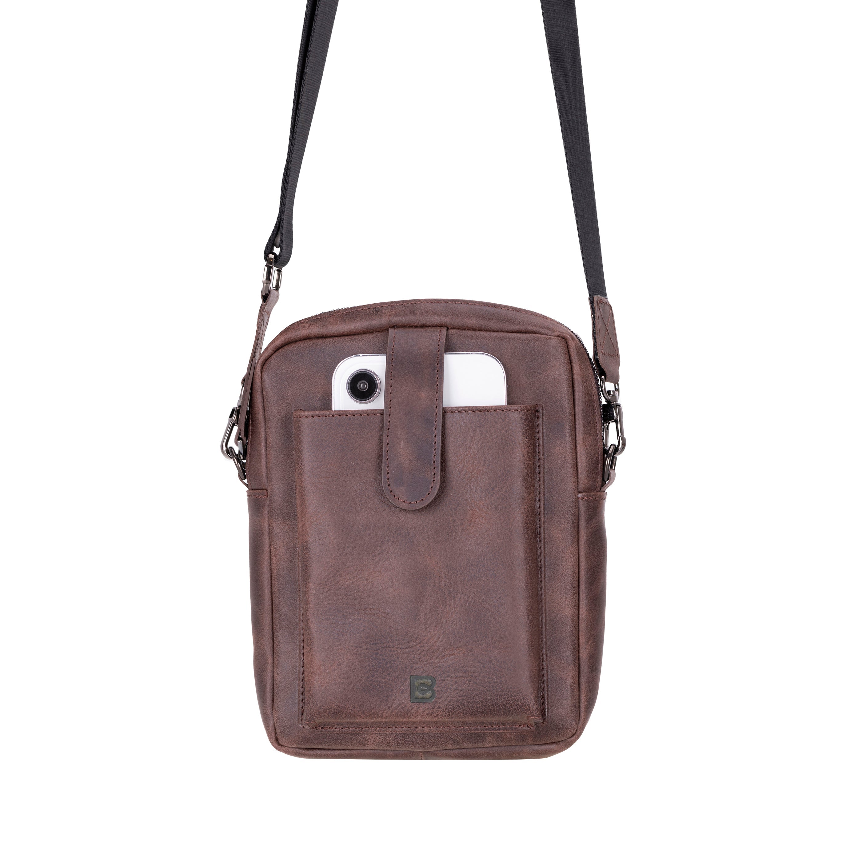 Bayelon Solvix Genuine Leather Crossbody Bag Brown