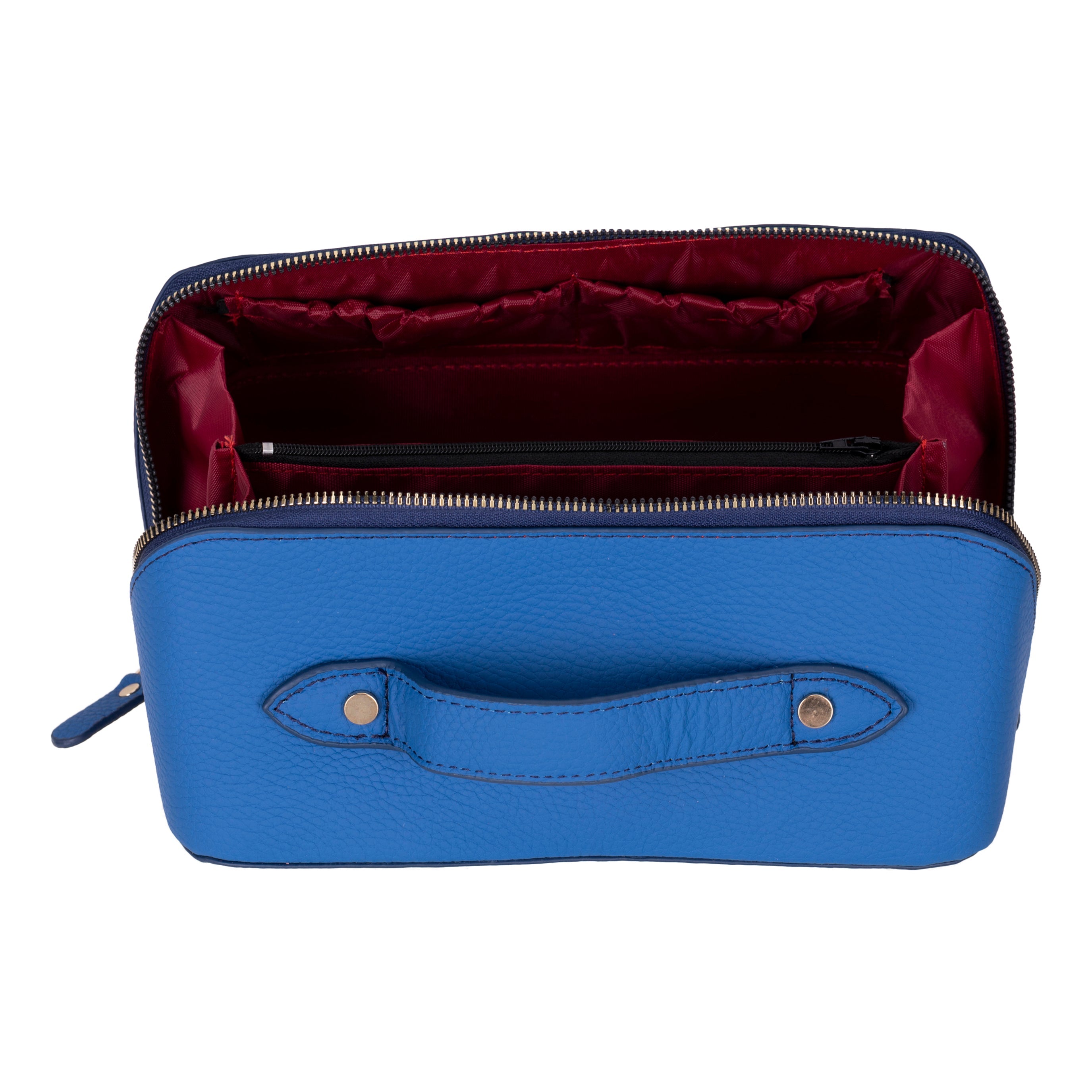 Bayelon Ella Leather Makeup Bag - Versatile Dopp Kit