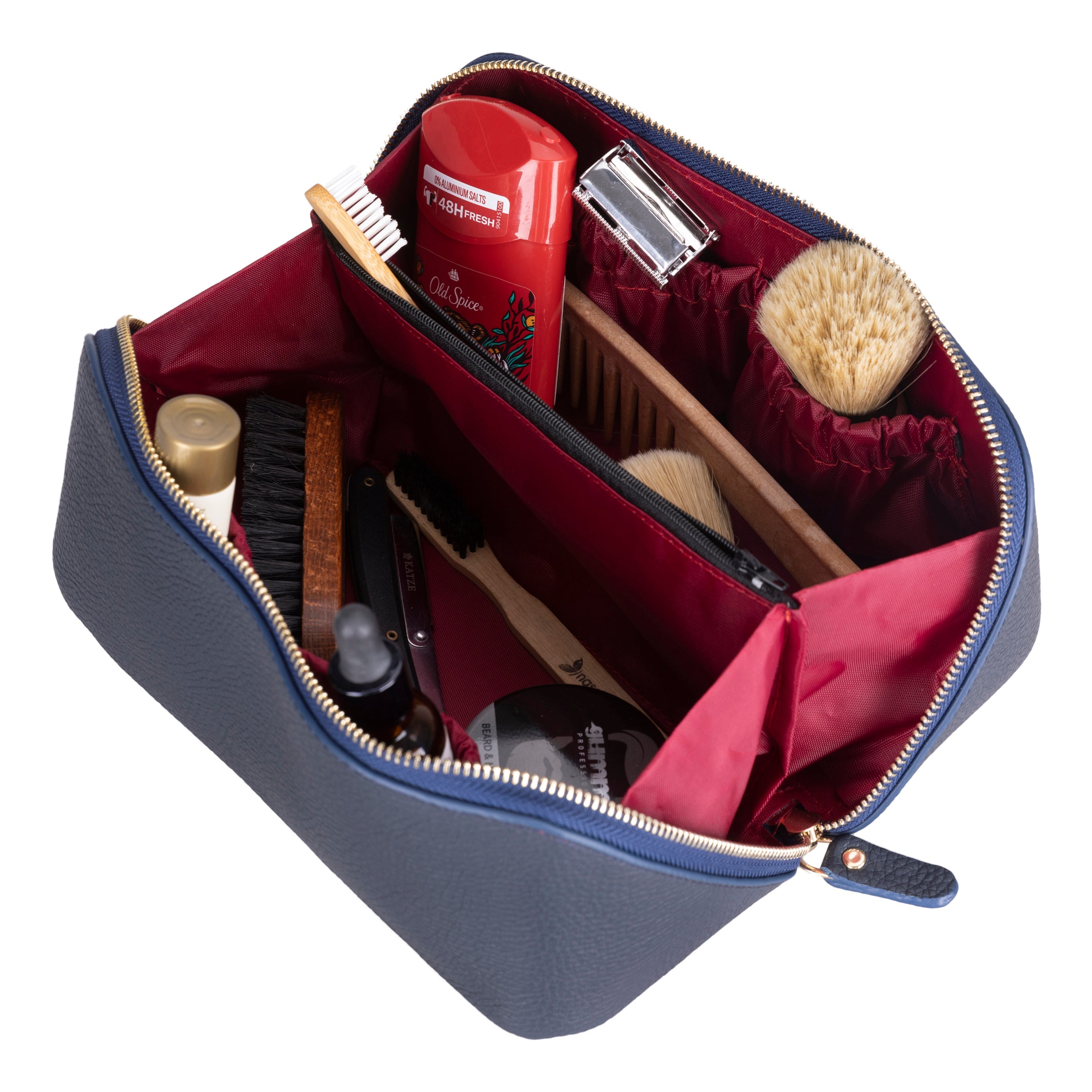 Bayelon Ella Leather Makeup Bag - Versatile Dopp Kit