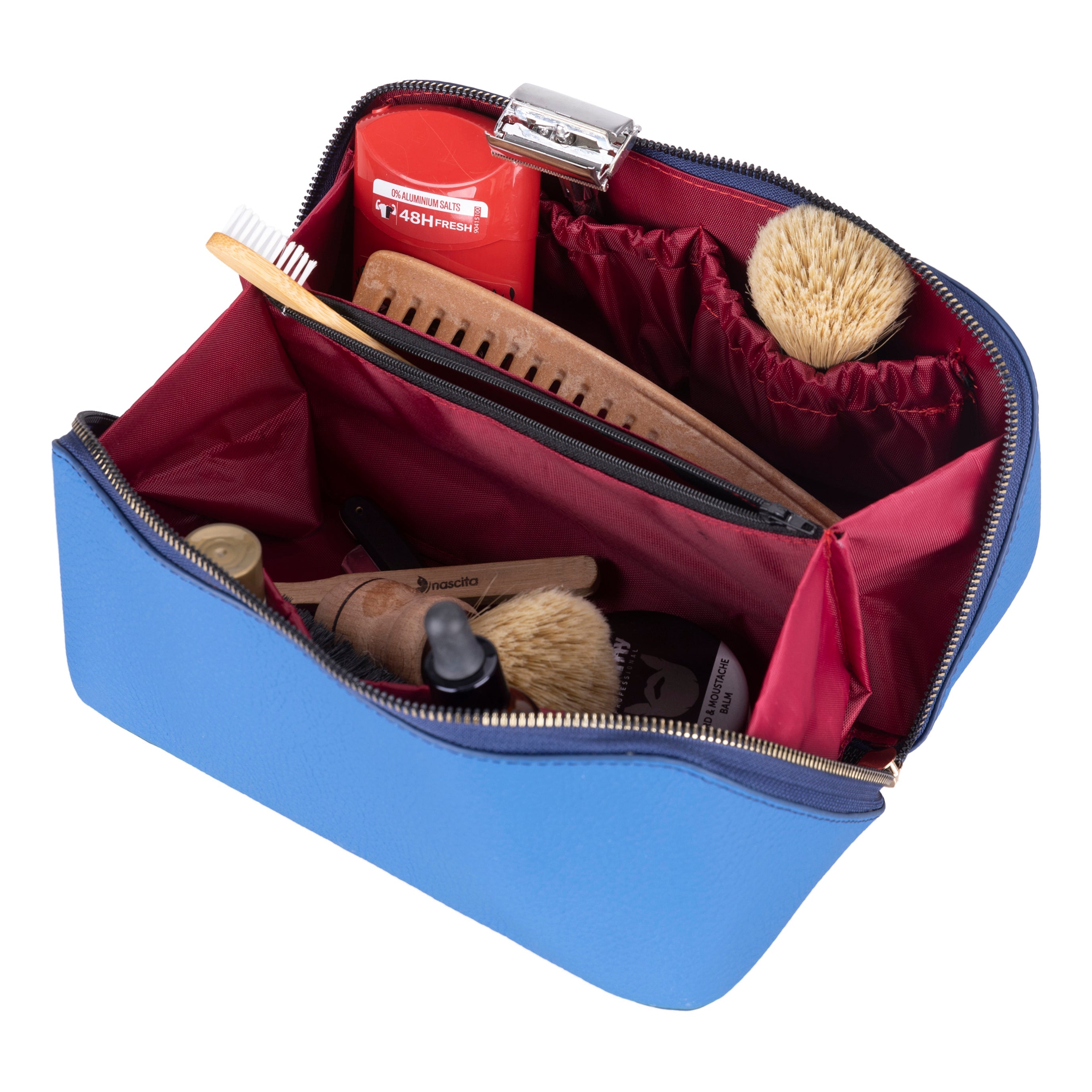 Bayelon Ella Leather Makeup Bag - Versatile Dopp Kit