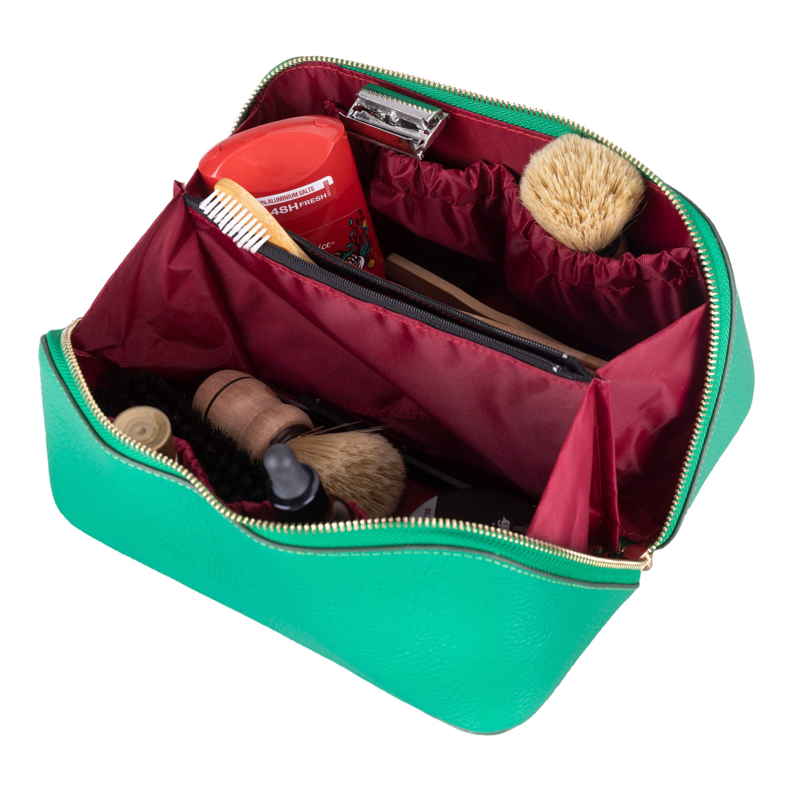Bayelon Ella Leather Makeup Bag - Versatile Dopp Kit