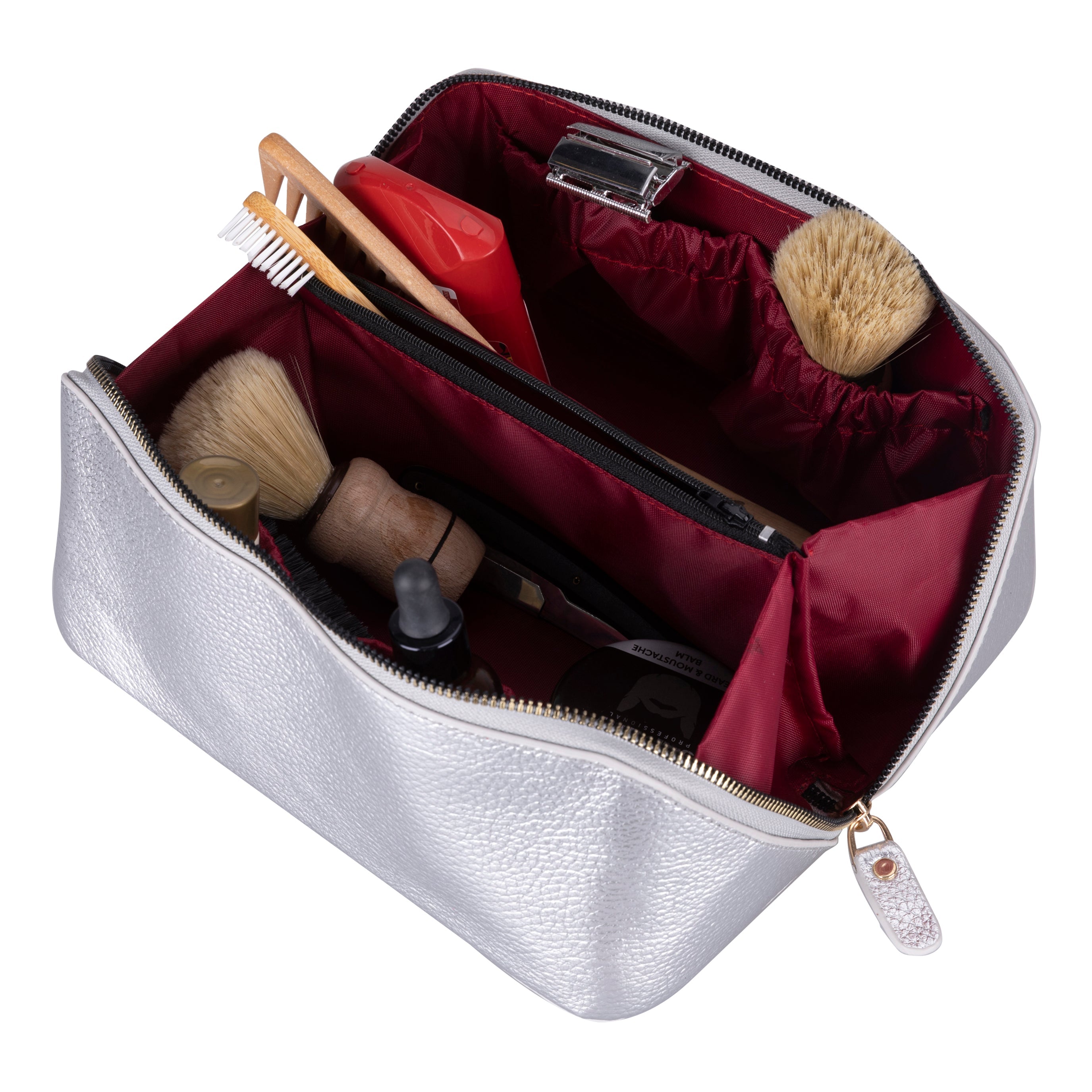 Bayelon Ella Leather Makeup Bag - Versatile Dopp Kit