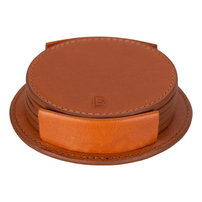 Bouletta Lavion Leather Cup Coaster Set