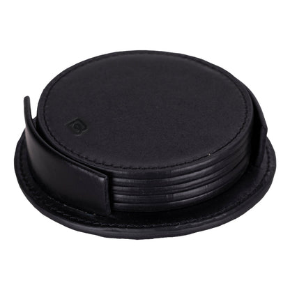 Bouletta Lavion Leather Cup Coaster Set