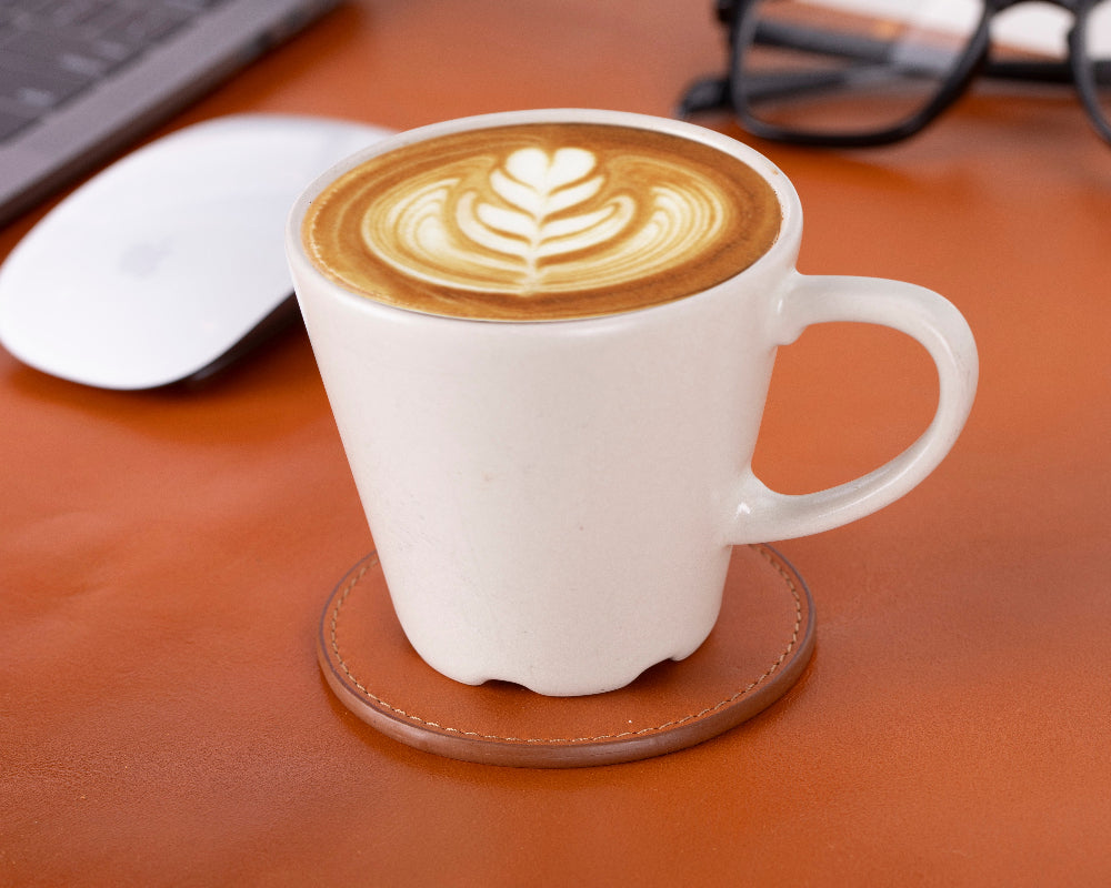 Bouletta Lavion Leather Cup Coaster Set