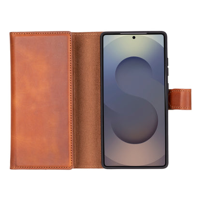 Bayelon Bayelon Tri-Fold Leather Wallet Case for Galaxy S25 Ultra - RFID