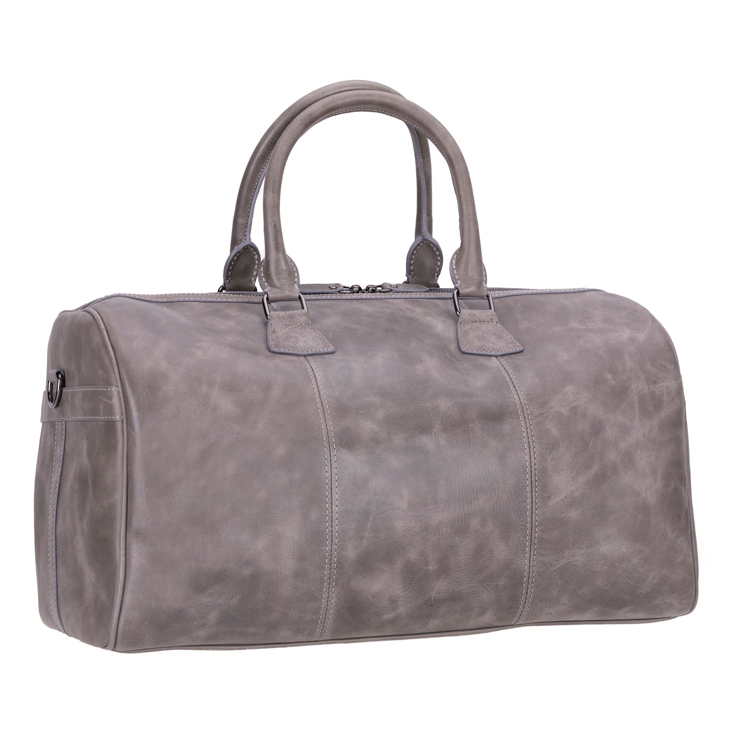 Bouletta Dolly Leather Weekend Duffle Bag Gray