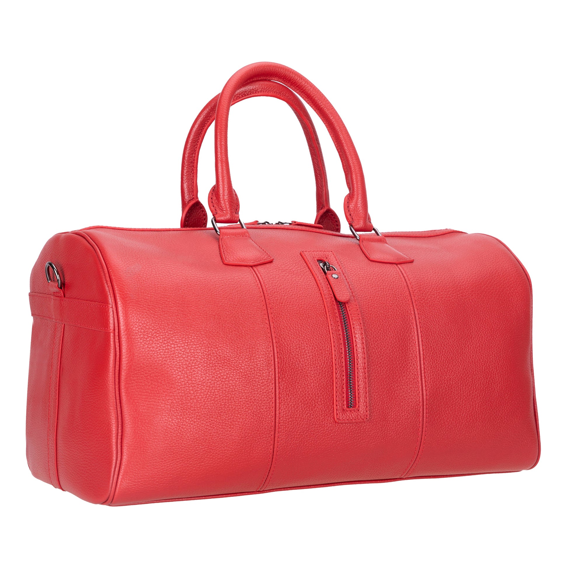 Bouletta Dolly Leather Weekend Duffle Bag Crimson