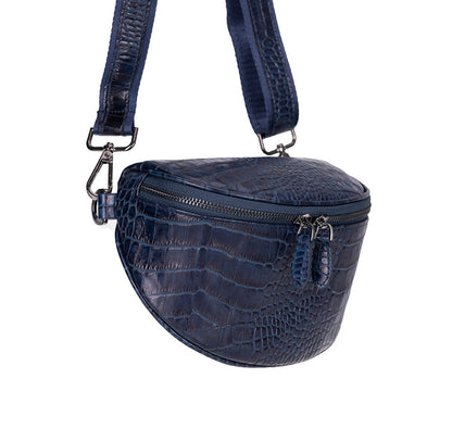 UnBranded Alora Leather Crossbody Bag Crocodile Sizzle