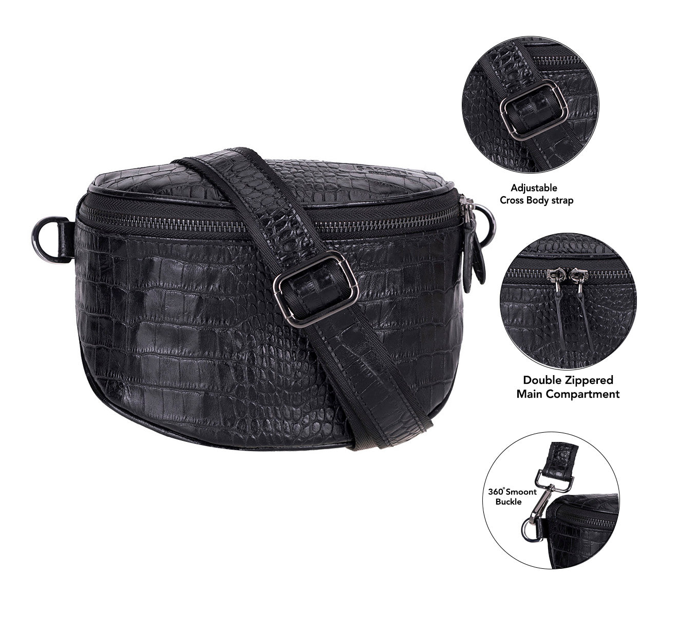 UnBranded Alora Leather Crossbody Bag