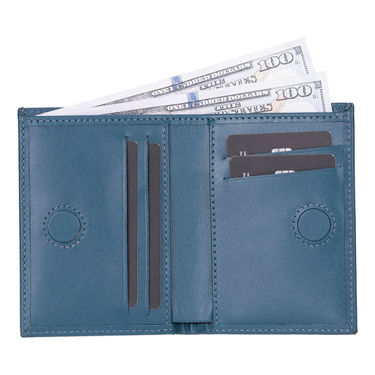 UnBranded Nigra Leather Men's Wallet Blue