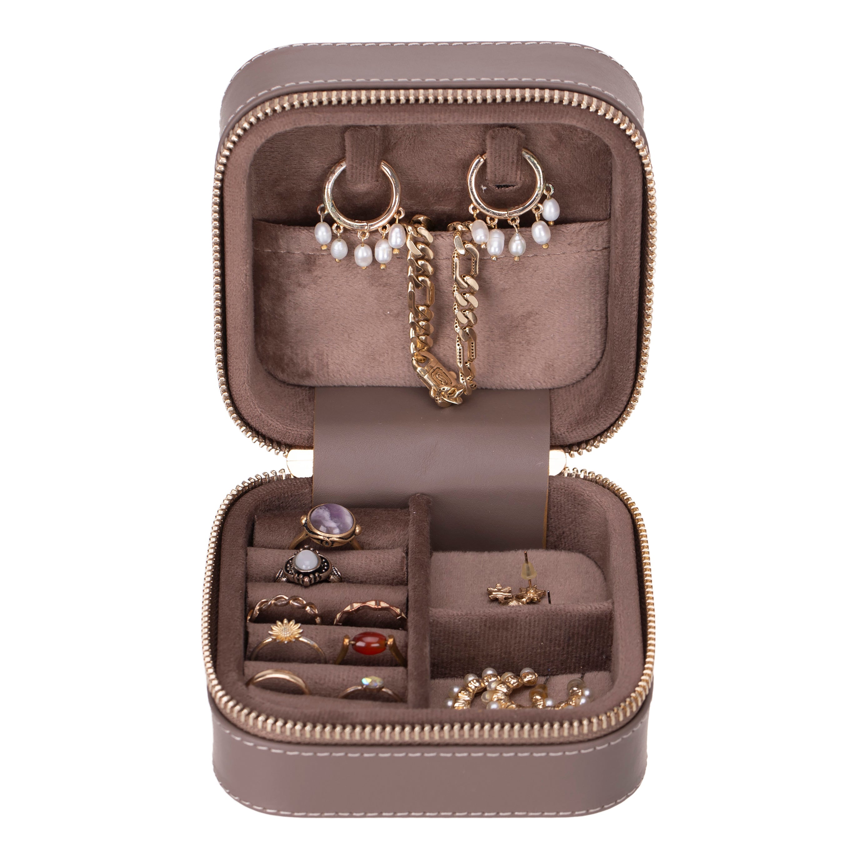 Bayelon Amanda Genuine Leather Jewelry Box