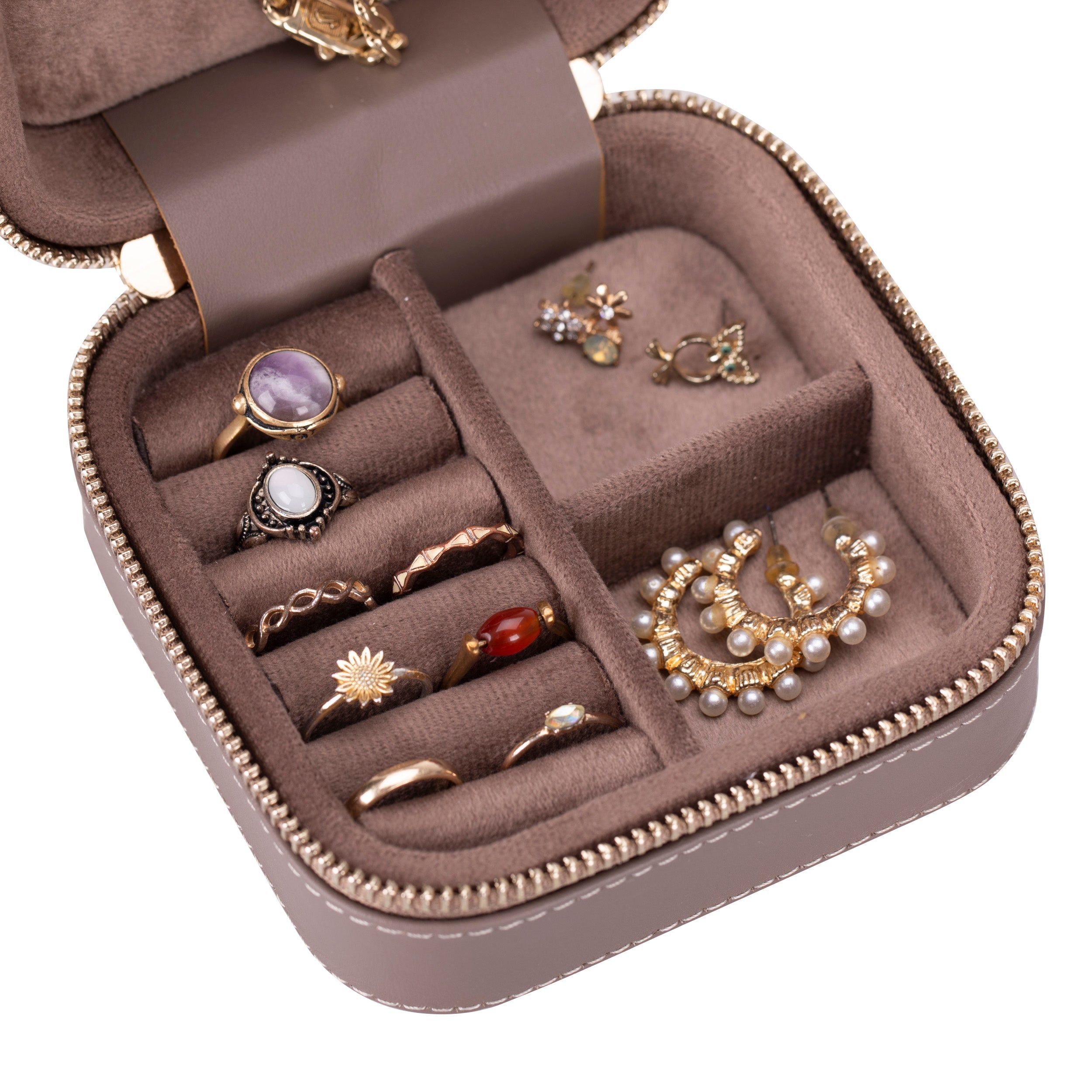Bayelon Amanda Genuine Leather Jewelry Box