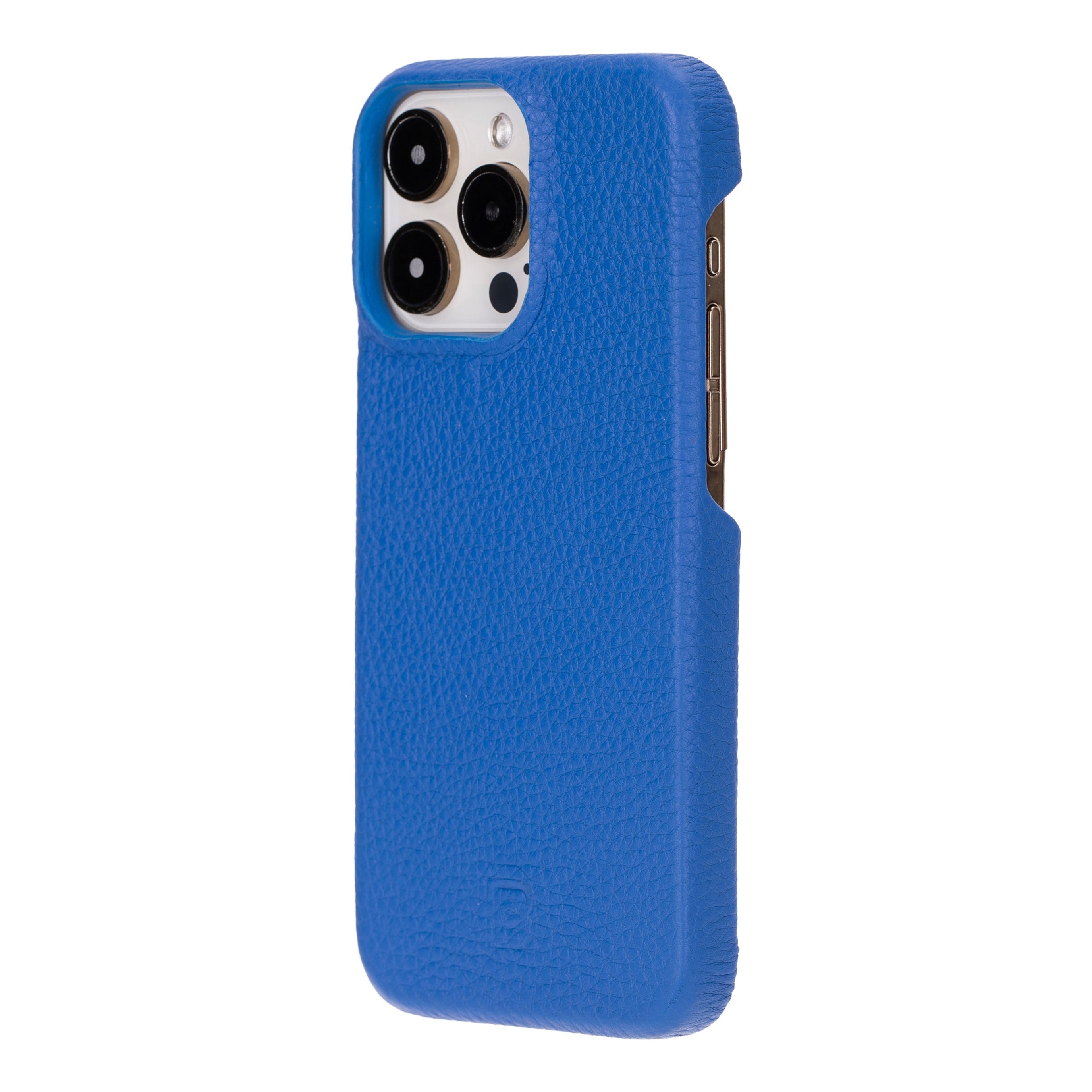 Bayelon F360 Genuine Leather Case for iPhone 15 Pro Max Azure