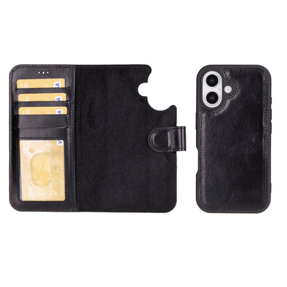 UnBranded Magic iPhone 16 Plus Detachable Leather Wallet Case