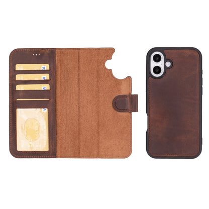 UnBranded Magic iPhone 16 Plus Detachable Leather Wallet Case