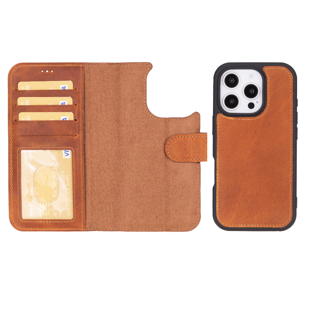 Bouletta Magic Leather Detachable Wallet Case for iPhone 16 Pro Max