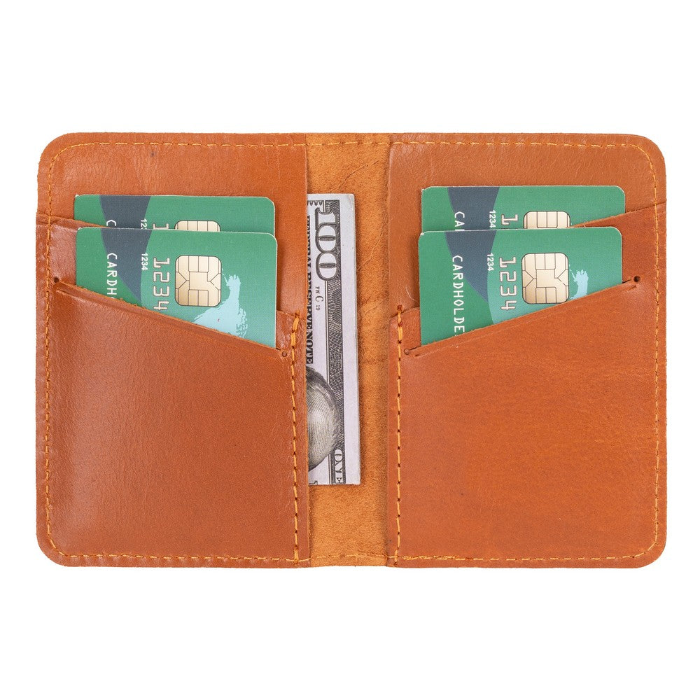 Bayelon Enrico Premium Leather Card Holder Sandy Tan