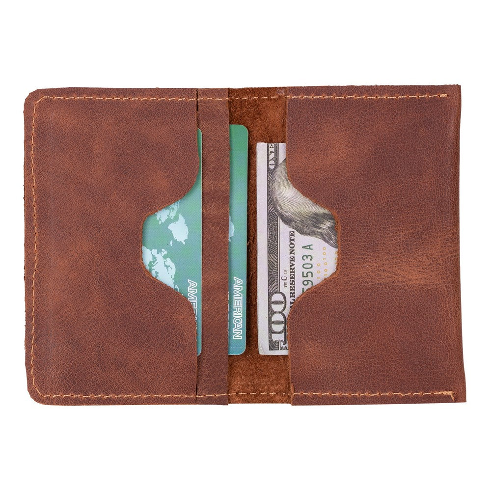 UnBranded Enrico Leather Card Holder Brown