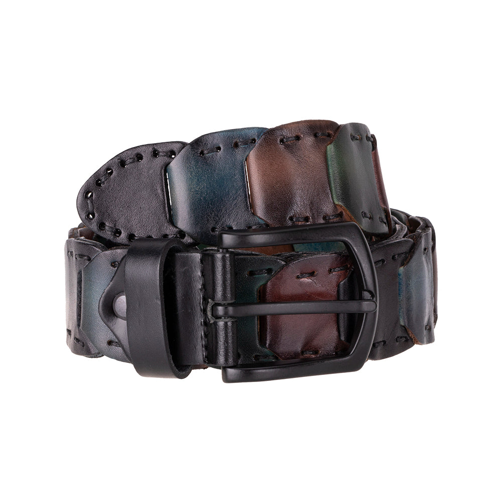 Bayelon Eclipso Braided Leather Men's Belt - Handcrafted Style