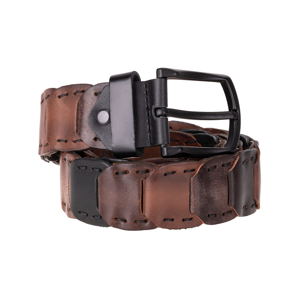Bayelon Vista Braided Leather Men's Belt - Handmade & Durable