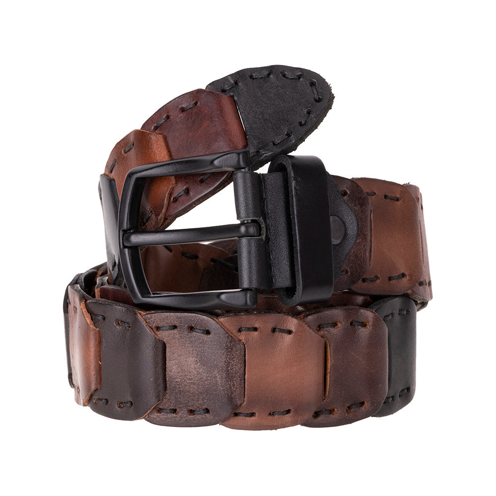 Bayelon Vista Braided Leather Men's Belt - Handmade & Durable