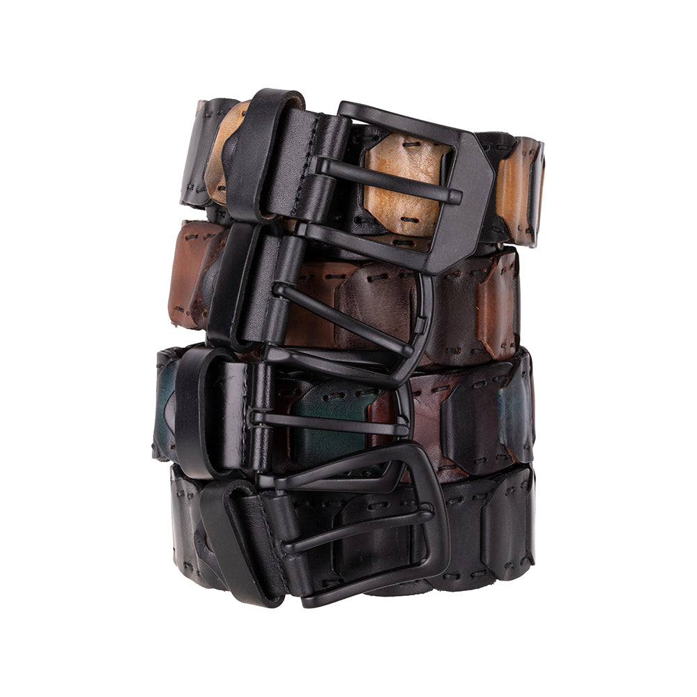 Bayelon Eclipso Braided Leather Men's Belt - Handcrafted Style