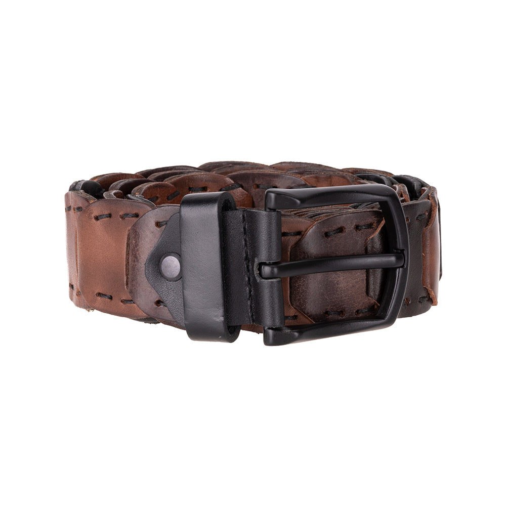 Bayelon Vista Braided Leather Men's Belt - Handmade & Durable