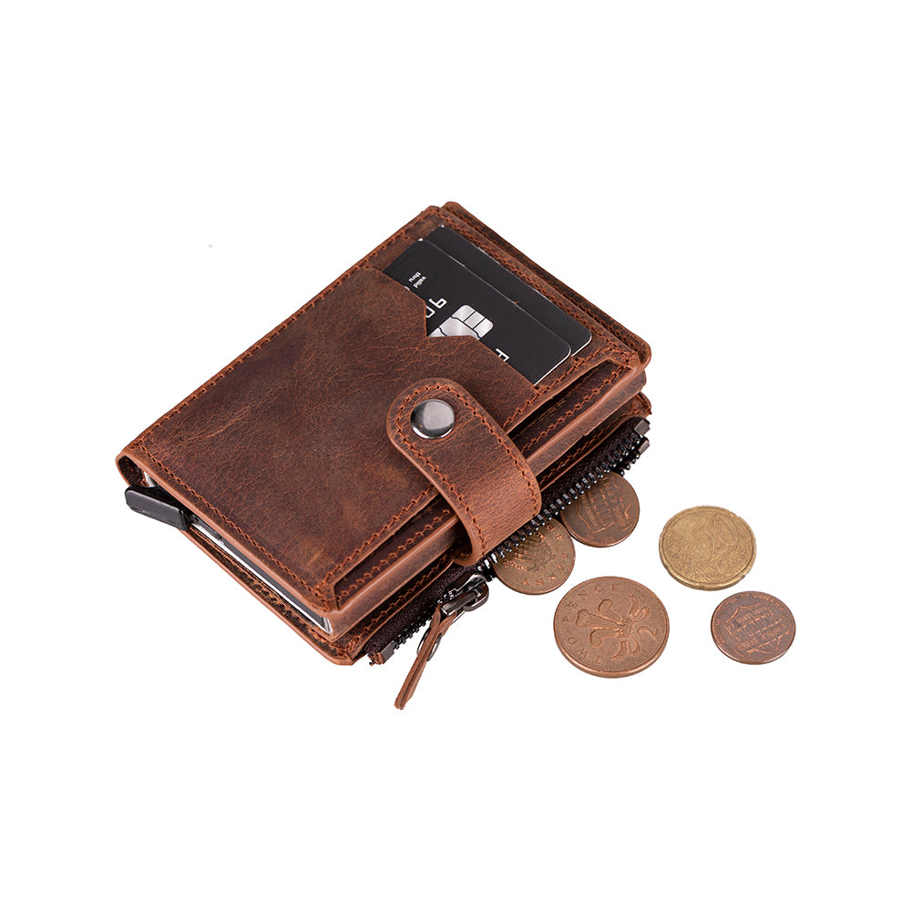 Bayelon Rodos Pop-up Leather Card Holder with RFID Protection