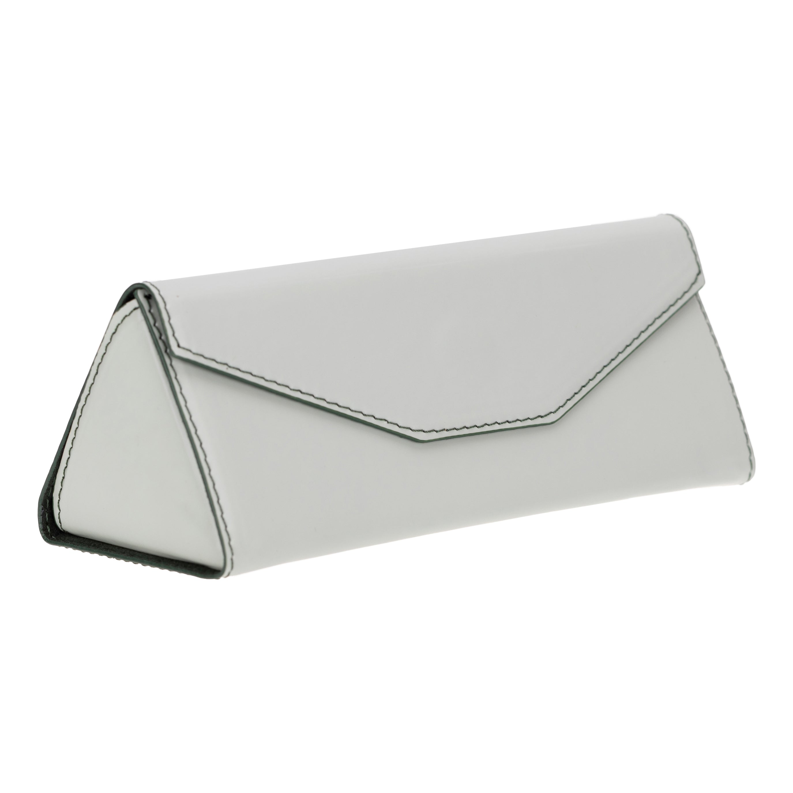 Bayelon Smart Leather Glasses Case - Triangular Design Sandy Green