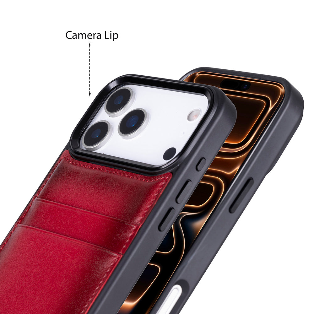 Bouletta Flex Cover Leather iPhone 17 Pro Case with Card Holder