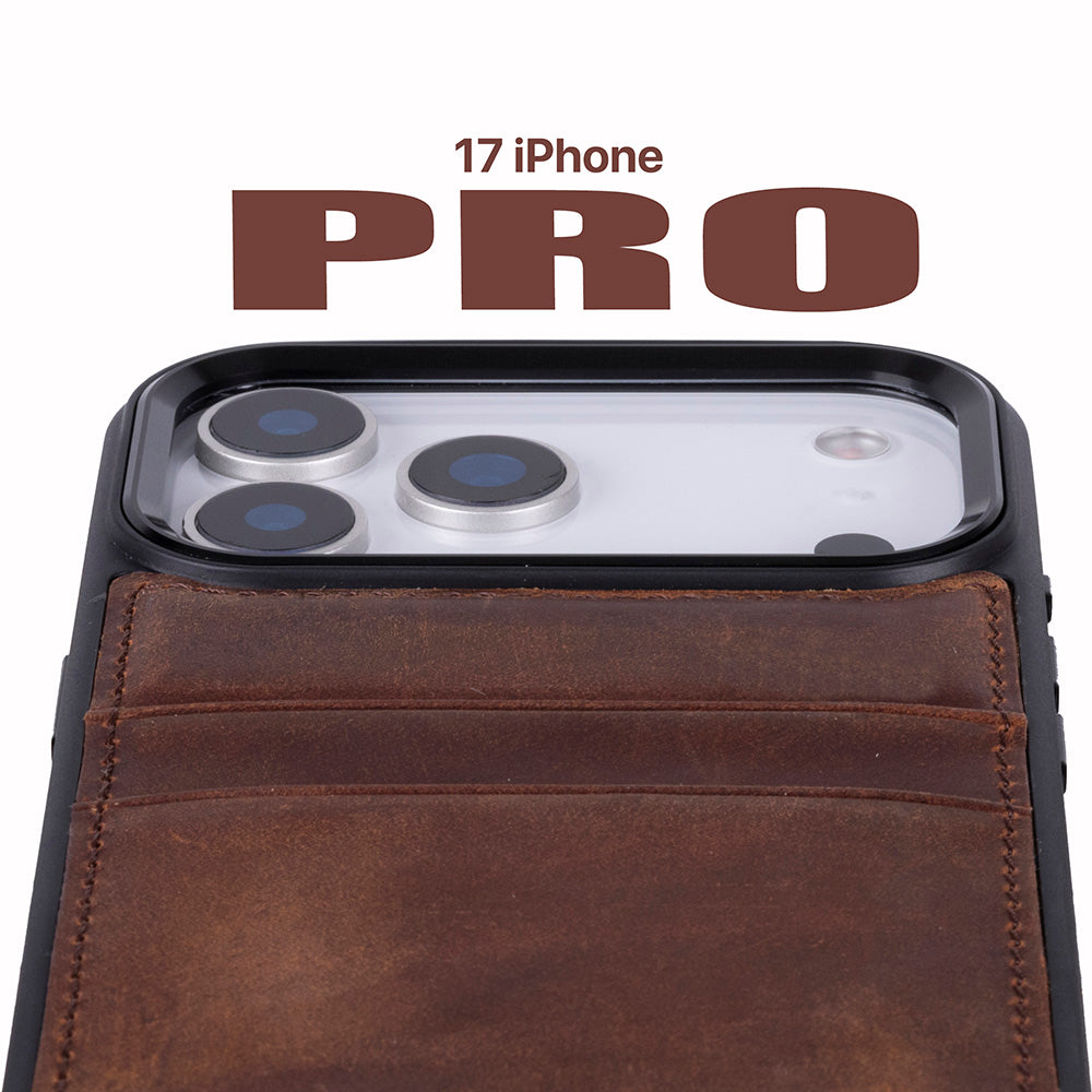 Bouletta Flex Cover Leather iPhone 17 Pro Case with Card Holder