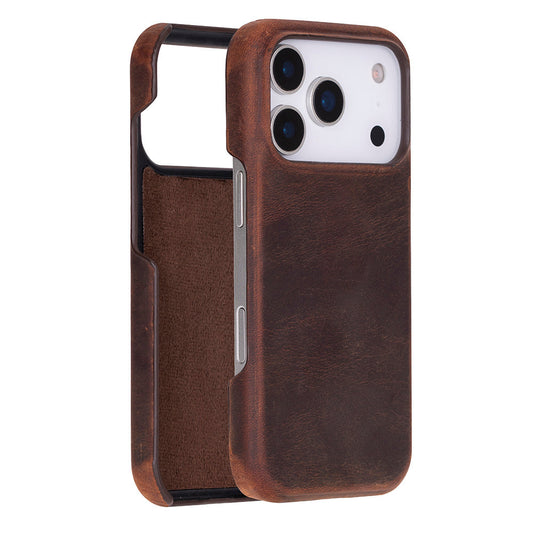 UnBranded Ultimate Jacket Leather iPhone 17 Pro Case Saddle Brown