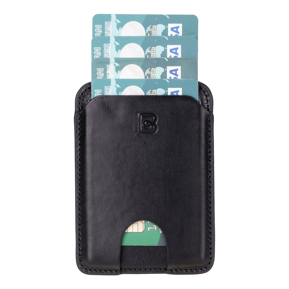 Bouletta Fluxion MagFit Leather Magnetic Card Holder Black