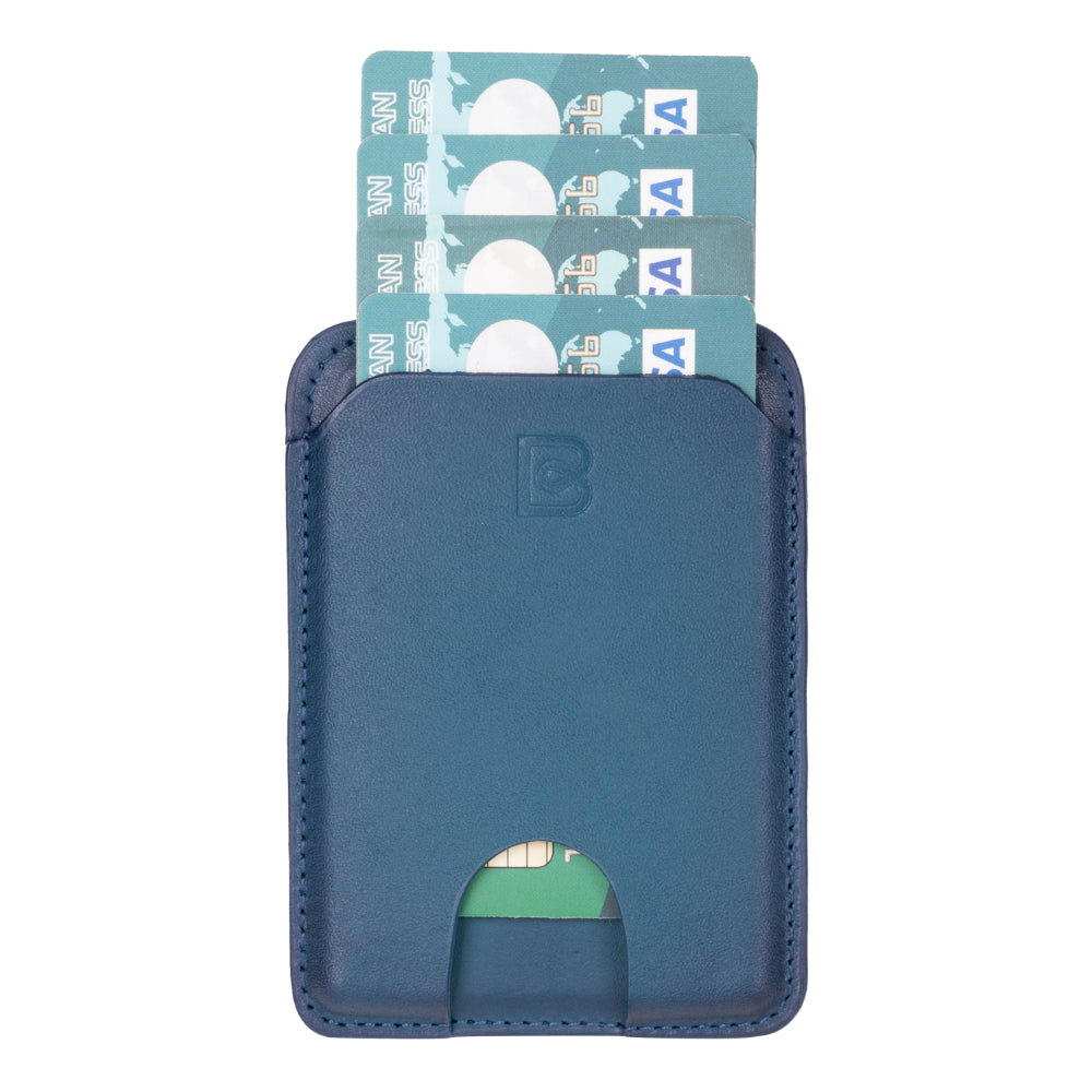 Bouletta Fluxion MagFit Leather Magnetic Card Holder Blue