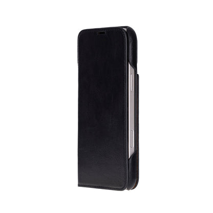 UnBranded Sonat Leather iPhone 17 Pro Folio Case Black