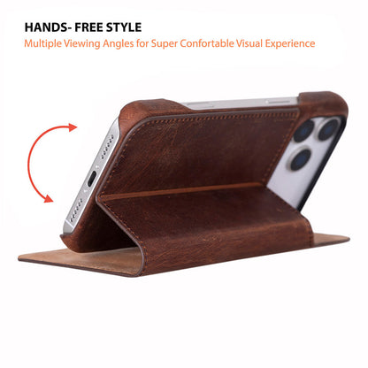 UnBranded Sonat Leather iPhone 17 Pro Folio Case