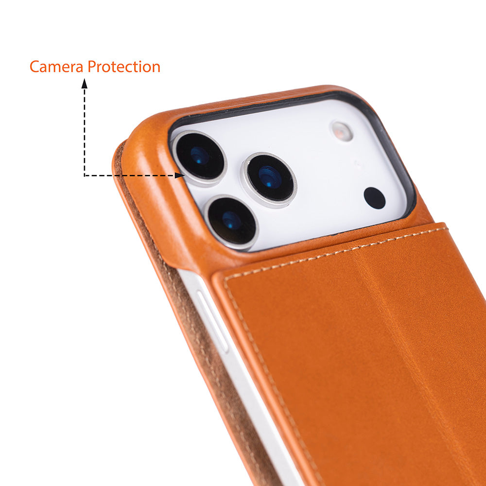 UnBranded Sonat Leather iPhone 17 Pro Folio Case