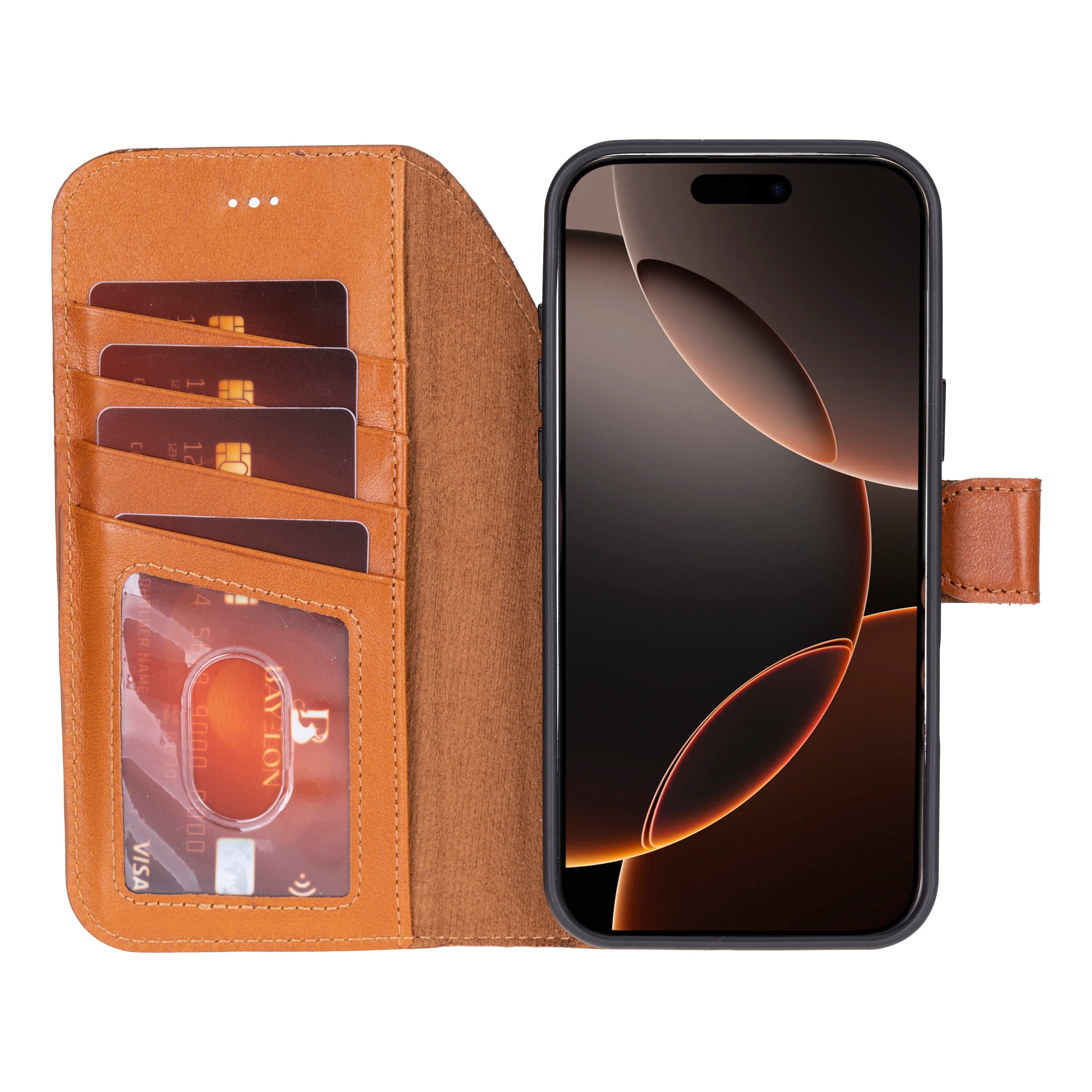 Bayelon iPhone 17 Pro Detachable Wallet Case