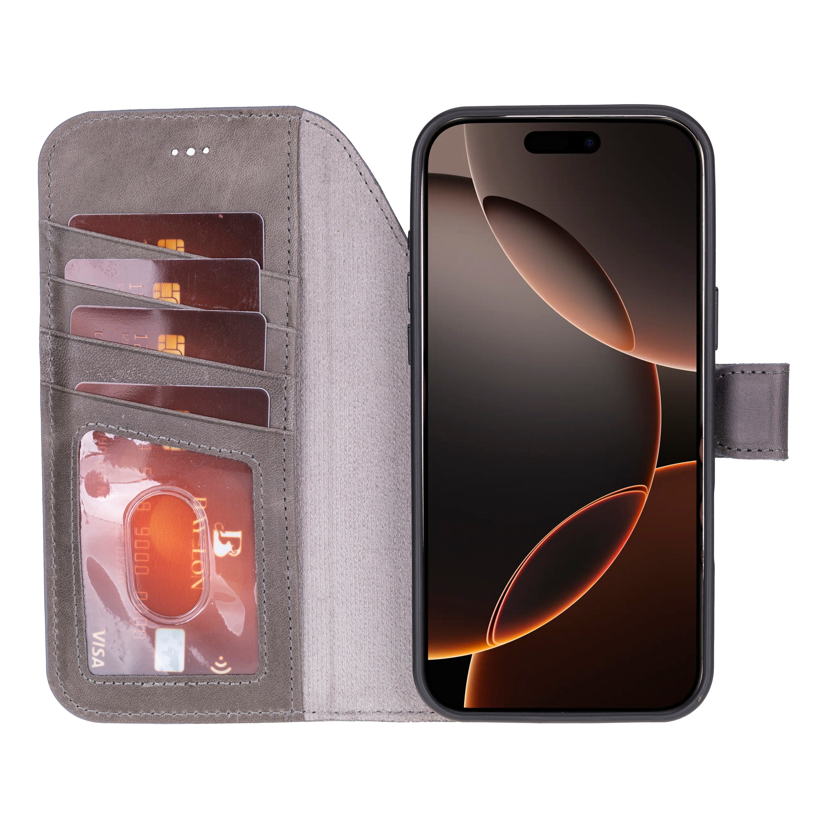 Bayelon iPhone 17 Pro Detachable Wallet Case