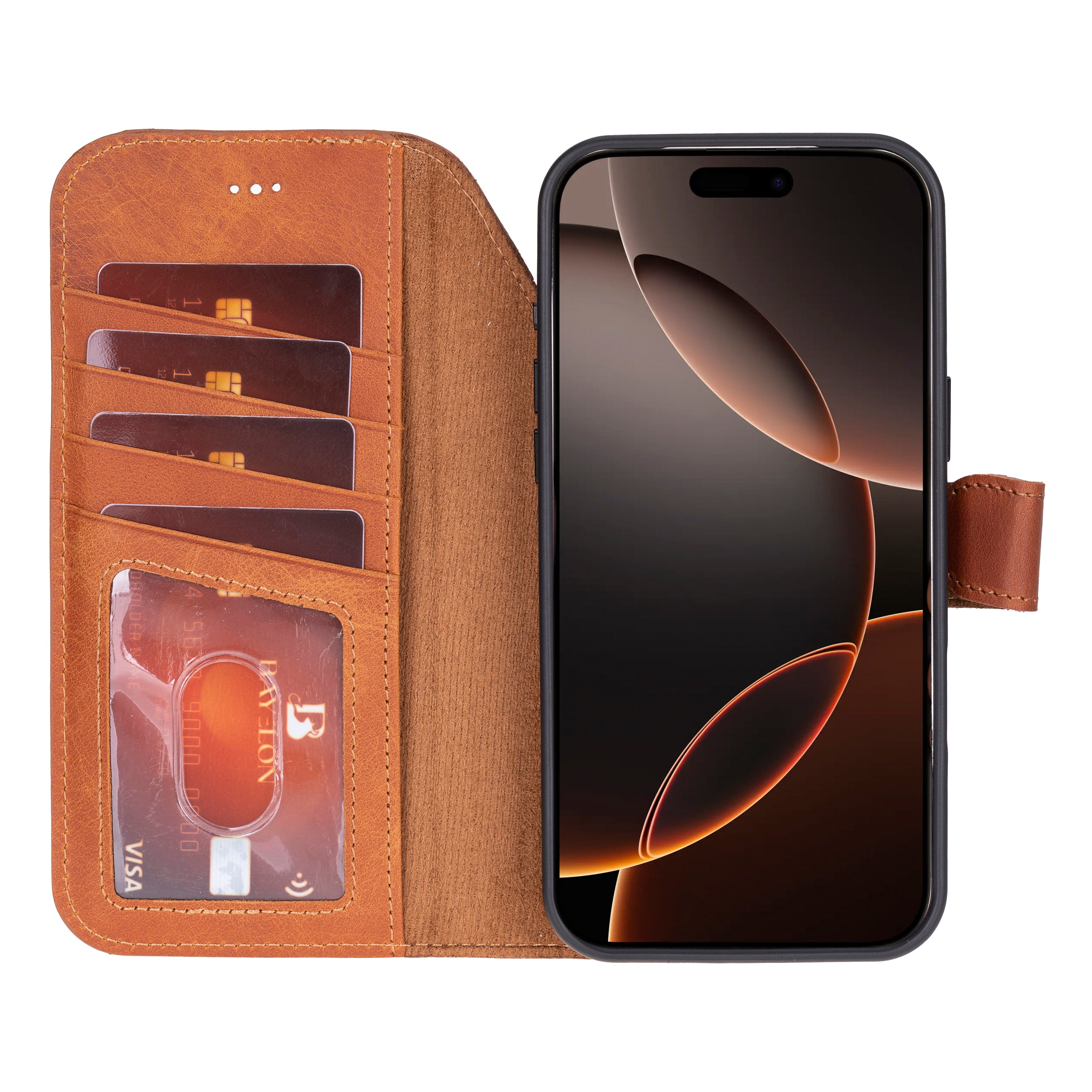 Bayelon iPhone 17 Pro Detachable Wallet Case