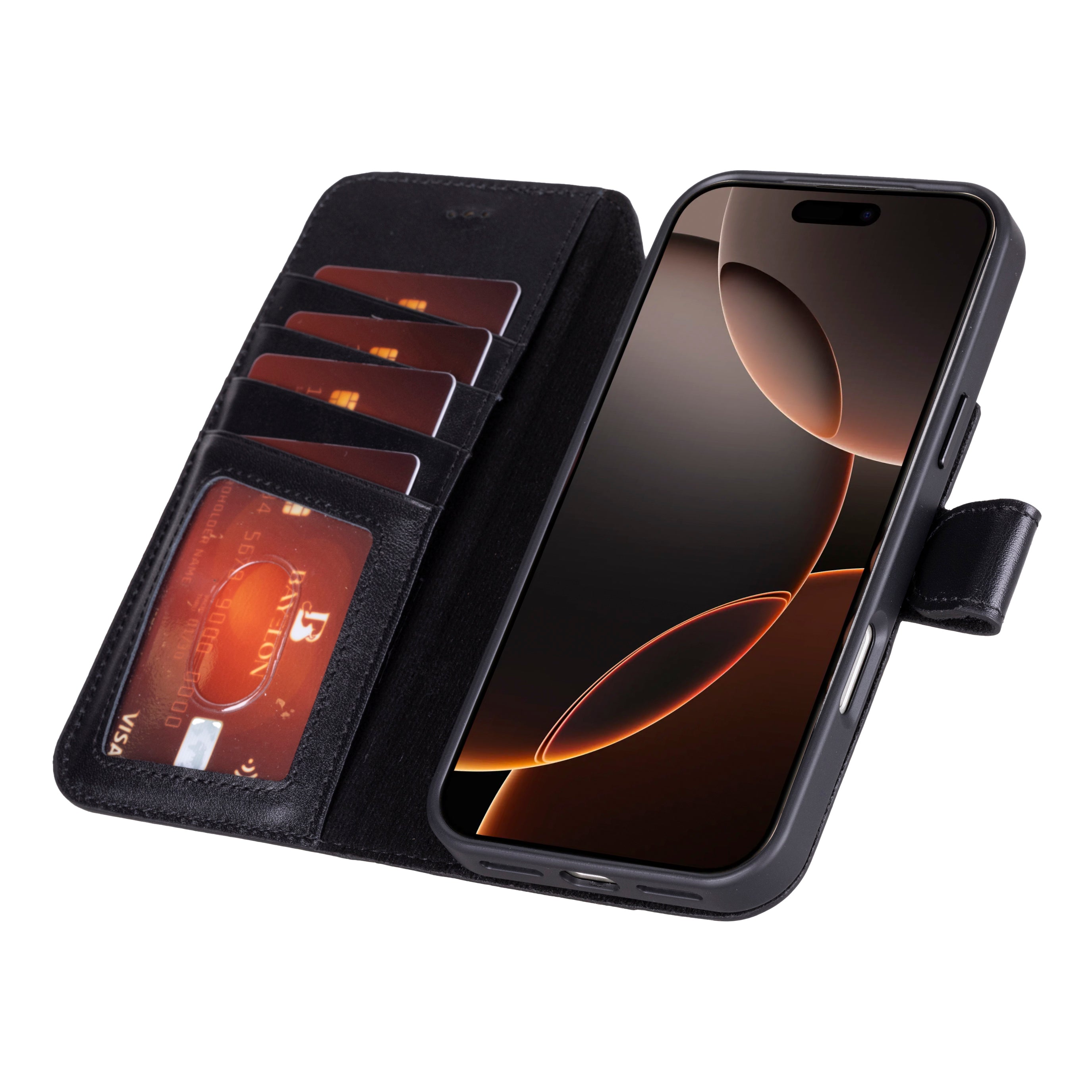 Bayelon iPhone 17 Pro Detachable Wallet Case